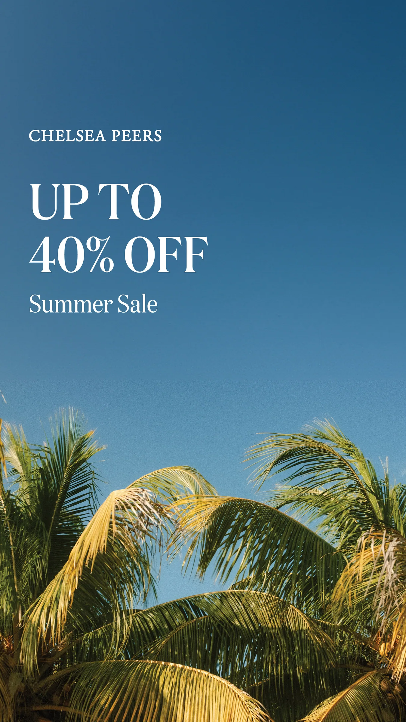 Summer Sale 2024 Static Ad Design Paid Social - We experimented with using mood shots alongside product shots in an A/B test to see which performed better (old branding). — Chelsea Peers (1 of 6)